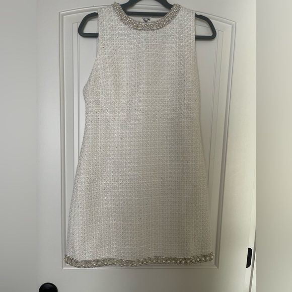 Alice + Olivia Coley Embellished Tweed Mini Dress - Picture 2 of 9